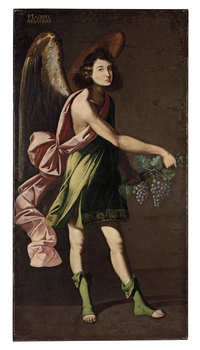 An Allegory of the Eucharist: An Angel bearing grapes by Francisco Polanco