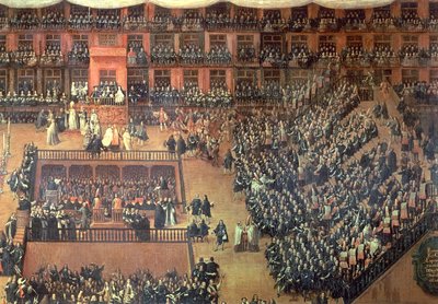 Auto de Fe in the Plaza Mayor, Madrid, 30 June 1680 (detail) by Francisco Rizi