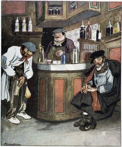 A bar, drawing by Sancha, beginning 20th century by Francisco Sancha y Lengo