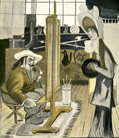 A Young English Woman Poses for a French Artist, 1903 by Francisco Sancha y Lengo