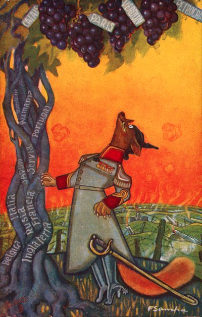 The Fox and the Grapes by Francisco Sancha y Lengo