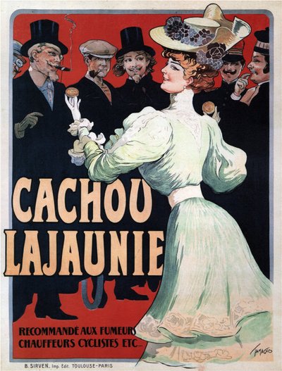 Cachou Lajaunie. Recommended for Smokers, Chauffeurs, Cyclists, etc. by Francisco Tamagno