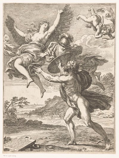 Coronis transformed into a crow by Francisco Vieira de Mattos