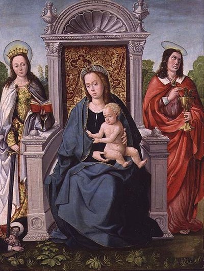 Madonna and Child with St. Catherine and St. John the Evangelist, c.1530-40 by Francisco de (attr. to) Comontes