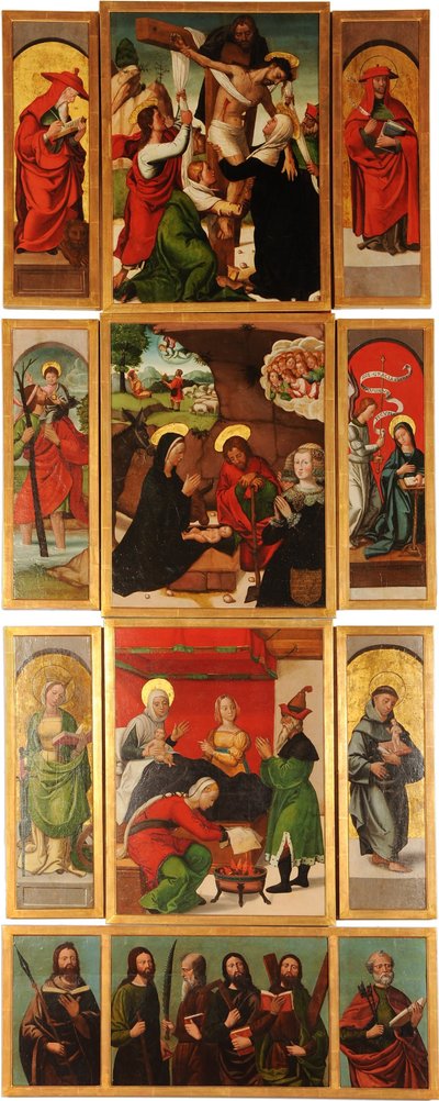 Altarpiece of Saints Anne and Michael the Archangel (Left Panel) by Francisco de Comontes