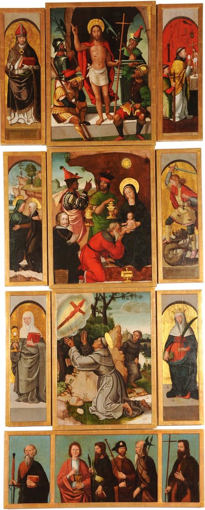 Altarpiece of Saints Anne and Michael the Archangel Right panel by Francisco de Comontes