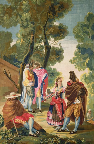 A Maja and the Masked Men by Francisco de Goya