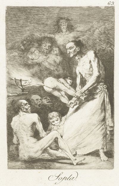Blow (Los Caprichos) by Francisco de Goya