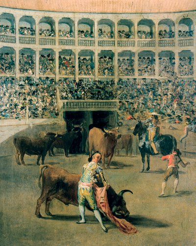 Bullfighting with a Cape by Francisco de Goya
