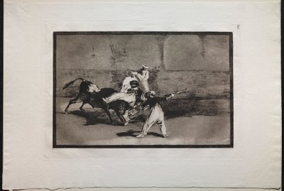 Bullfights: A Moor Caught by a Bull in the Ring by Francisco de Goya