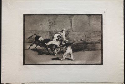 Bullfights: A Moor Caught by a Bull in the Ring by Francisco de Goya