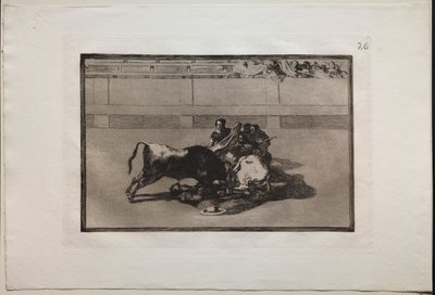 Bullfights: A Picador is Unhorsed and Falls Under the Bull by Francisco de Goya