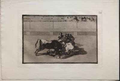 Bullfights: A Picador is Unhorsed and Falls Under the Bull by Francisco de Goya