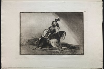 Bullfights: Charles V spearing a bull by Francisco de Goya