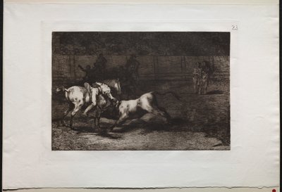 Bullfights: Mariano Ceballos, Alias the Indian, Kills the Bull From his Horse by Francisco de Goya