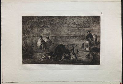 Bullfights: The Dog Let Loose on the Bull by Francisco de Goya