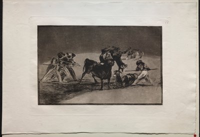 Bullfights: The Moors Use Donkeys as a Barrier to Defend Themselves Against the Bull by Francisco de Goya