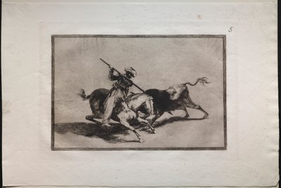 Bullfights: The Spirited Moor Gazul is the First to Fight According to the Rules by Francisco de Goya