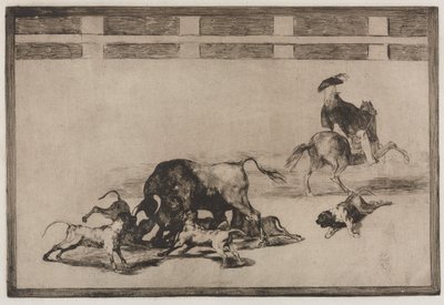 Bullfights: They Loose Dogs on the Bull, 1876 by Francisco de Goya