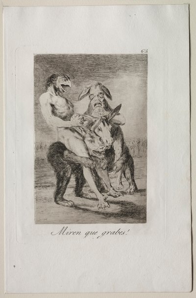 Caprices: Look How Solemn They Are! by Francisco de Goya