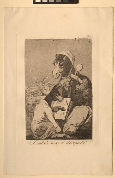 Caprices: Might Not the Pupil Know More by Francisco de Goya
