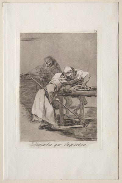 Caprichos: Be Quick, They are Waking Up by Francisco de Goya