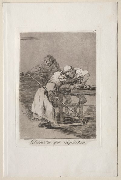 Caprichos: Be Quick, They are Waking Up by Francisco de Goya