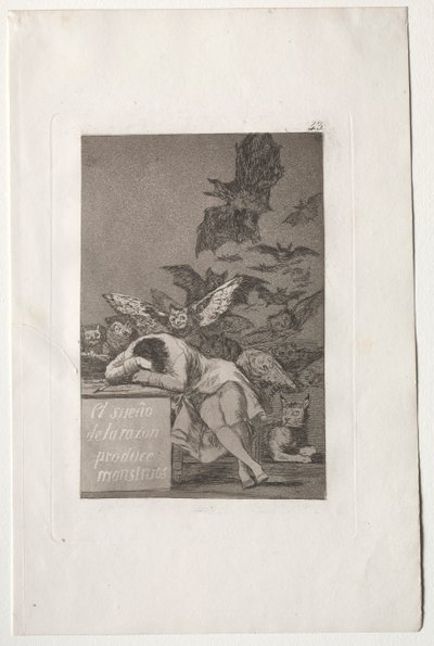 Caprichos: The Sleep of Reason Produces Monsters by Francisco de Goya