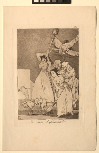 Caprichos: There They Go Plucked (i.e. Fleeced) by Francisco de Goya