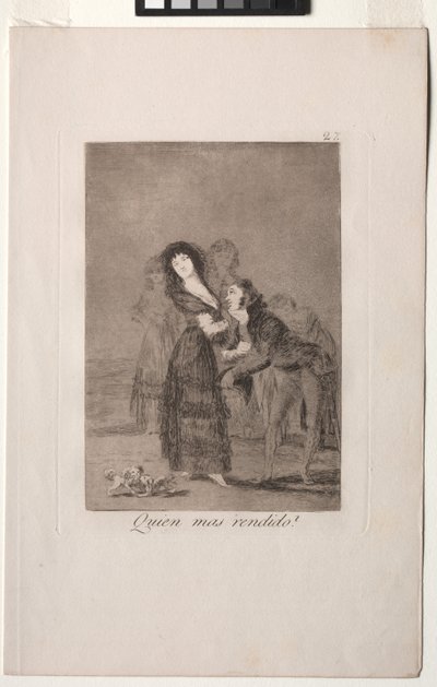 Caprichos: Which of Them is the More Overcome? by Francisco de Goya