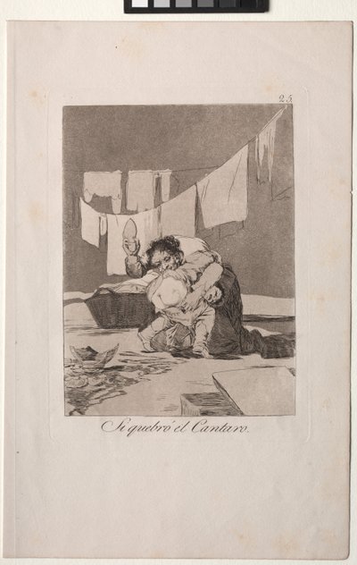 Caprichos: Yes He Broke the Pot by Francisco de Goya
