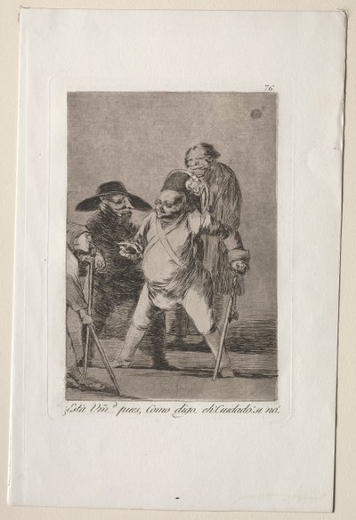Caprichos: You understand...Well, as I say...eh! Look out! Otherwise... by Francisco de Goya