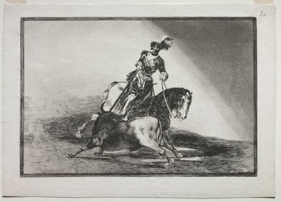 Charles V Spearing a Bull in the Ring at Valladolid by Francisco de Goya