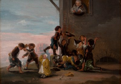 Children fighting for chestnuts by Francisco de Goya