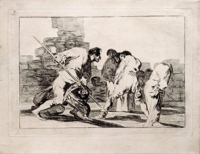 Cruel Folly from the Series Los Disparates Follies, 1815-1819 by Francisco de Goya