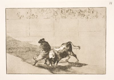 The Very Talented Student from Falces, Honored in His Cape, Tricks the Bull with His Body Movements by Francisco de Goya