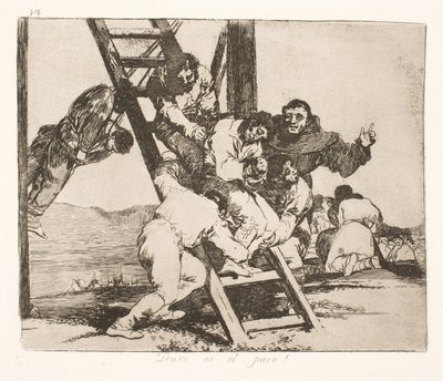 The Heavy Walk (14) by Francisco de Goya