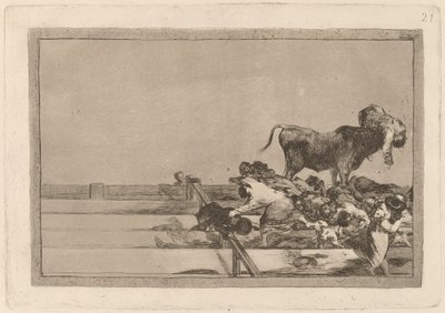 Dreadful Events in the Front Rows of the Ring at Madrid and Death of the Mayor of Torrejon by Francisco de Goya