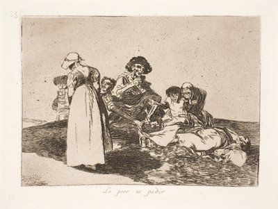 The Worst is, One Must Beg (55) by Francisco de Goya