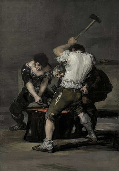 The Blacksmith. Around 1815-20 by Francisco de Goya