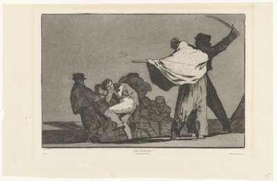 The Soldier! (Los Disparates, series title) by Francisco de Goya