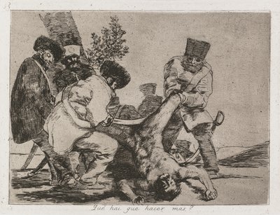 Disasters of War: Pl. 33, What more can one do, 1810-1813 by Francisco de Goya