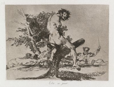 Disasters of War: Pl. 37, This is worse, 1810-1813 by Francisco de Goya
