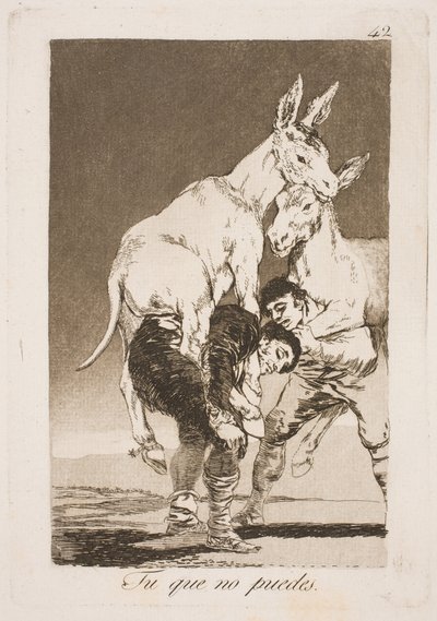 You Who Cannot, Must Carry Me on Your Back by Francisco de Goya