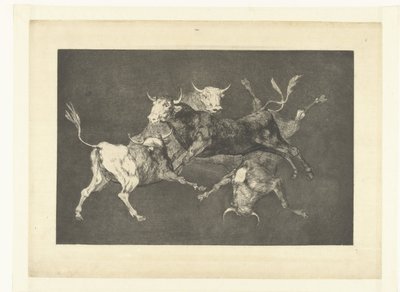 Folly of the Little Bulls by Francisco de Goya