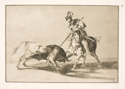 El Cid Campeador spears another bull by Francisco de Goya
