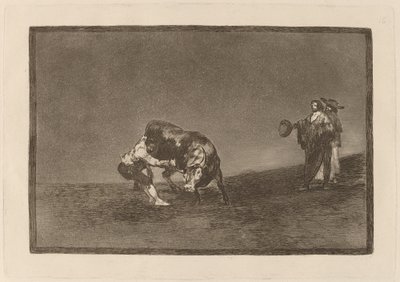 The Same Man Throws a Bull in the Ring at Madrid by Francisco de Goya