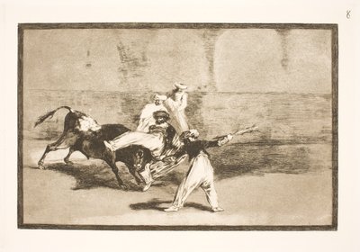 A Moor Captured by the Bull in the Arena by Francisco de Goya