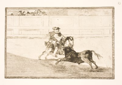 A Spanish Rider in the Arena Breaking Small Spears Without Assistance from the Seconds by Francisco de Goya