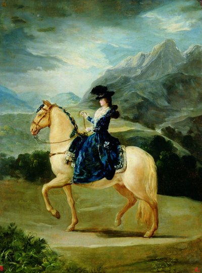 Equestrian Portrait of Maria Teresa de Vallabriga by Francisco de Goya